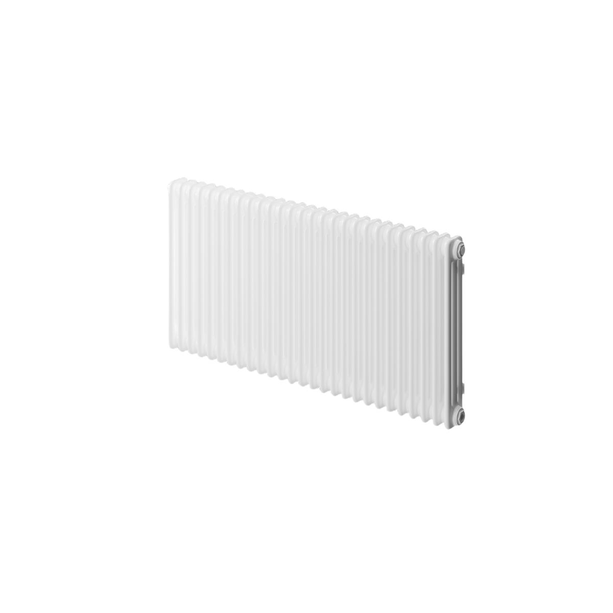 Three-column radiator with traditional cast-iron style and modern finish