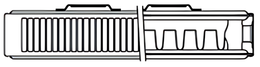 Type 21 (P+) compact panel radiator with single convector and double panel design